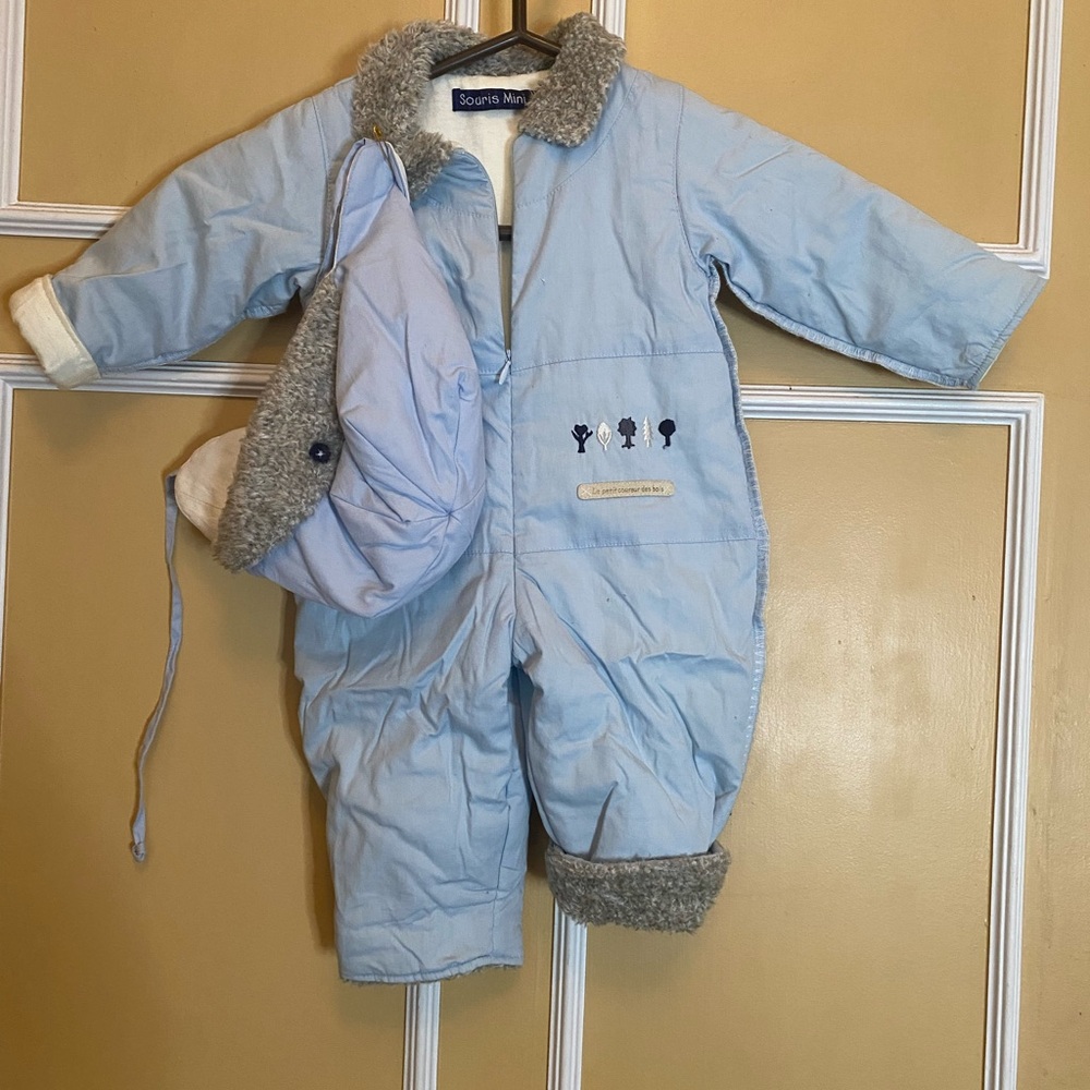 Blue toddler 2 pcs snowsuit